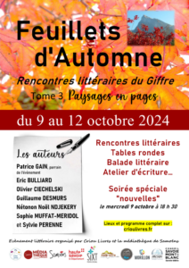 Feuillets d’automne avec l’association Criou Livres le jeudi 10 octobre.