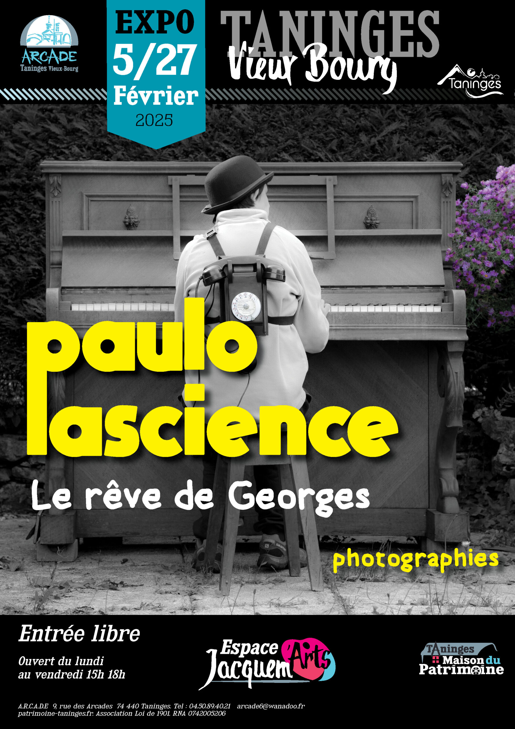 Visuel affiche de l'exposition Paulo Lascience