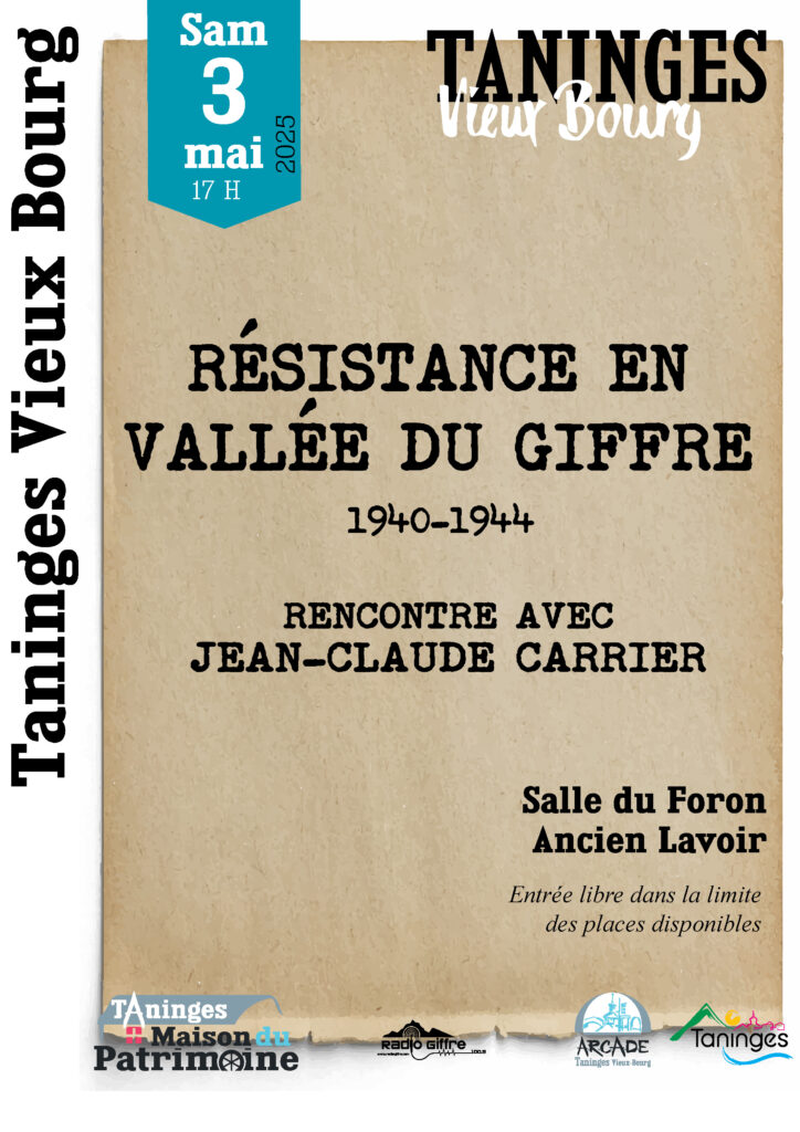 RESISTANCE VALLEE DU GIFFRE JEAN CLAUDE CARRIER