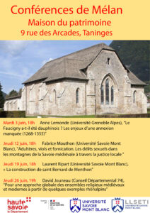 Visuel de l'affiche conférences de Mélan