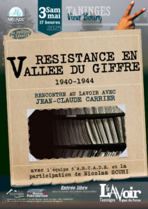 TANINGES ARCADE RESISTANCE JEAN CLAUDE CARRIER