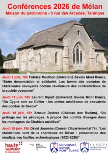Visuel de l'affiche des conférences de Mélan.